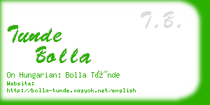 tunde bolla business card